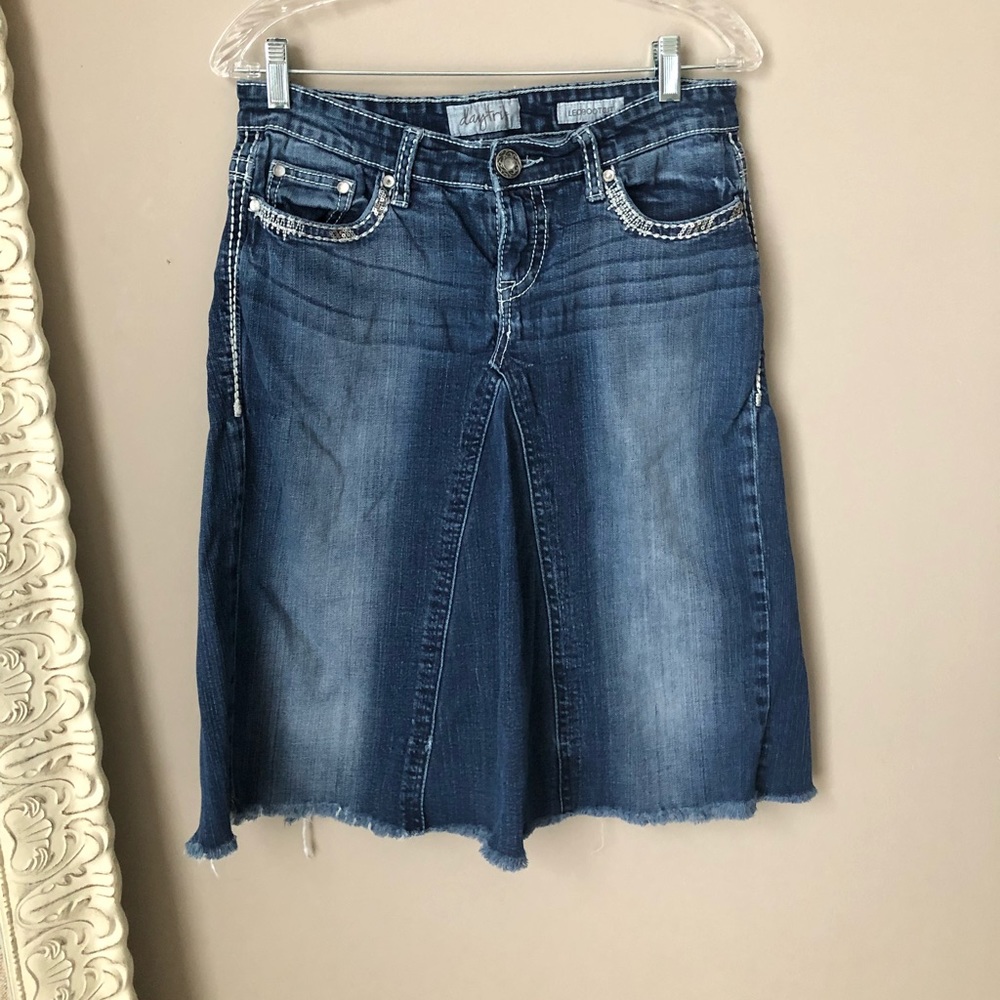 Buckle Jean Skirt